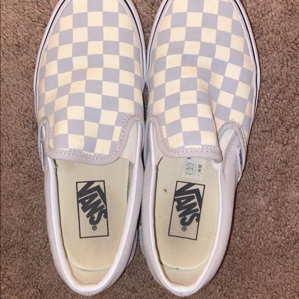 Grey checkered vans size 6.5 women’s